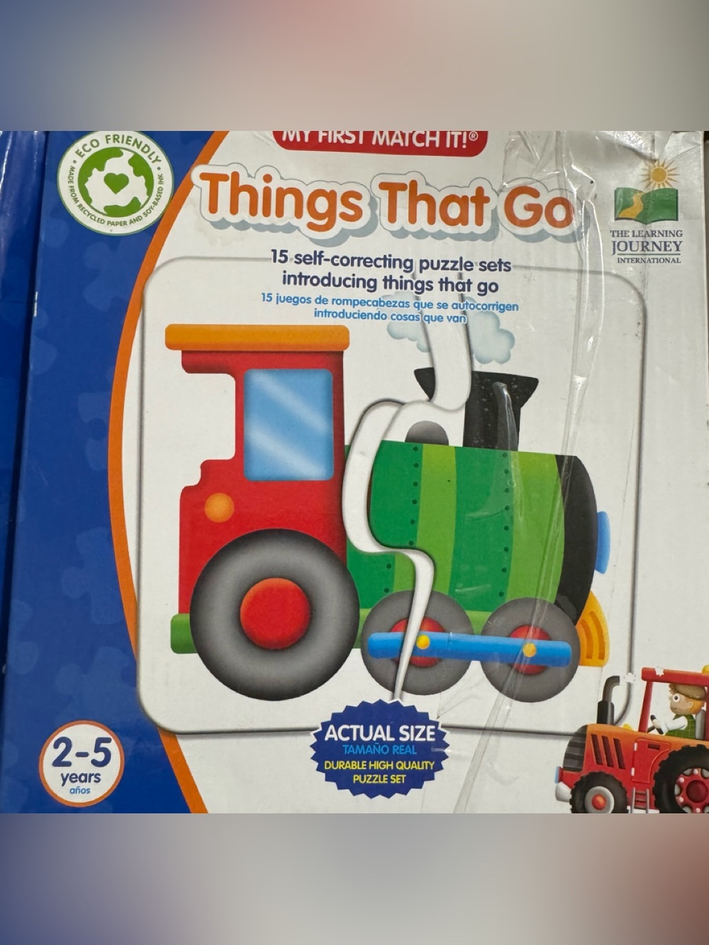 My First Match It Puzzles, Things That Go - 14 Self- Correcting Puzzle Sets